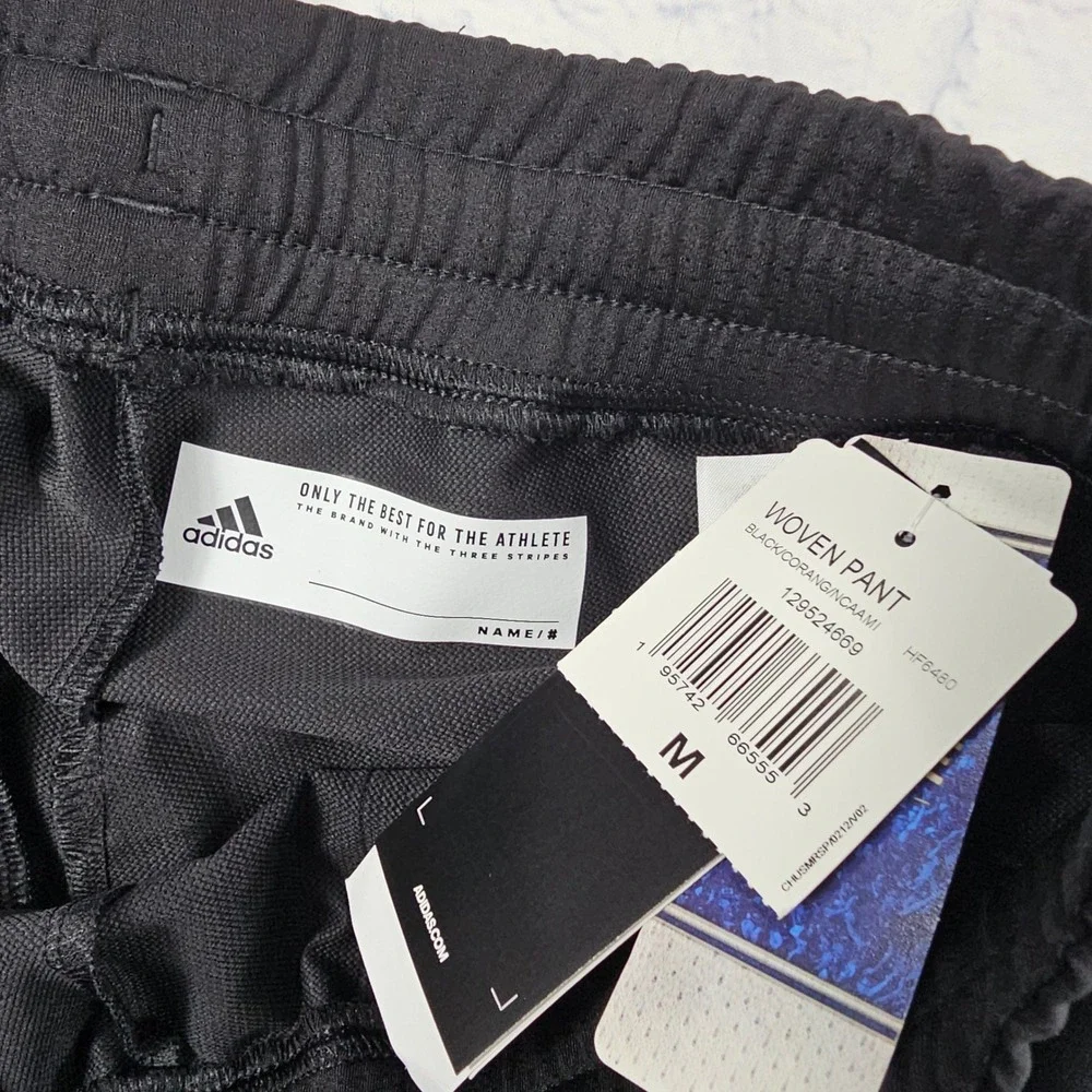 Miami Hurricanes Adidas Woven Pant MENS M Black NCAA Sideline Training HF6480